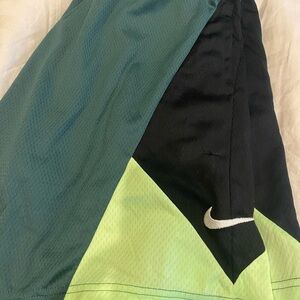 Nike Green and Black Athletic Shorts